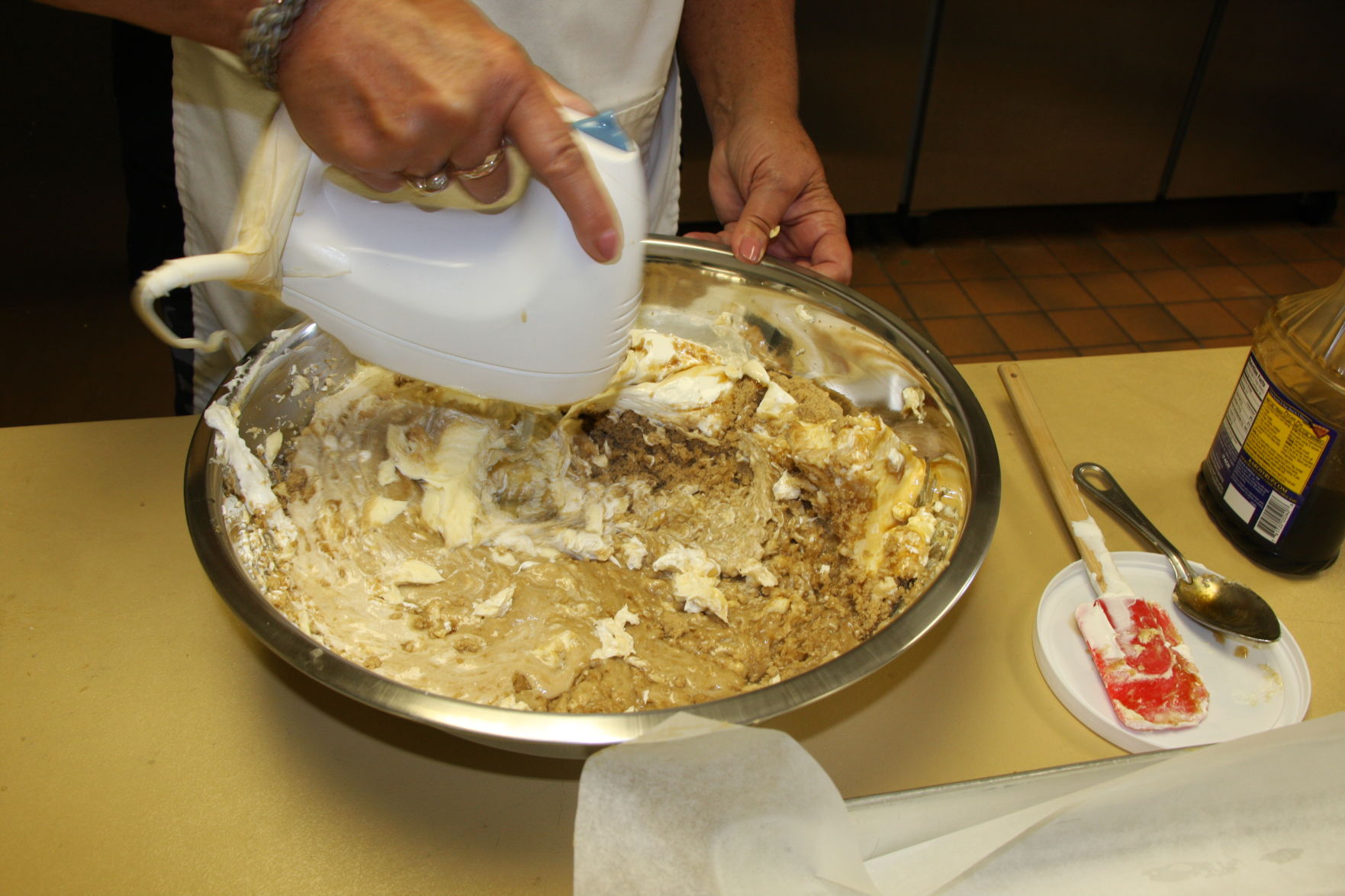 The secret dough being made